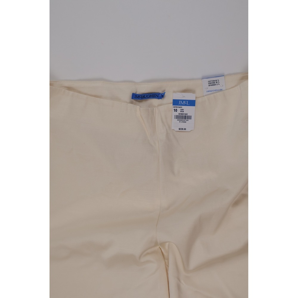 J.McLaughlin Pants Carter Ivory Solid 10 NWT
